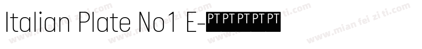 Italian Plate No1 E字体转换